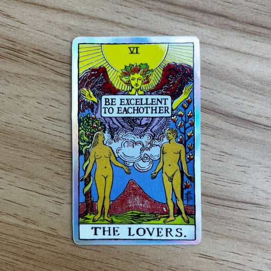The Lovers Holographic Tarot Sticker