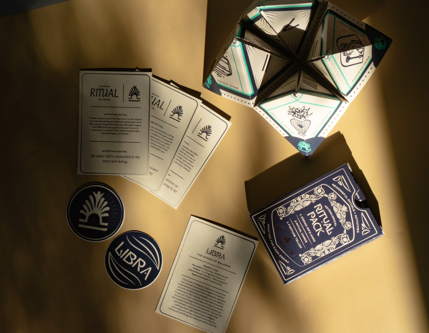 Zodiac Ritual Kit Intention Card Deck + Fortune Teller