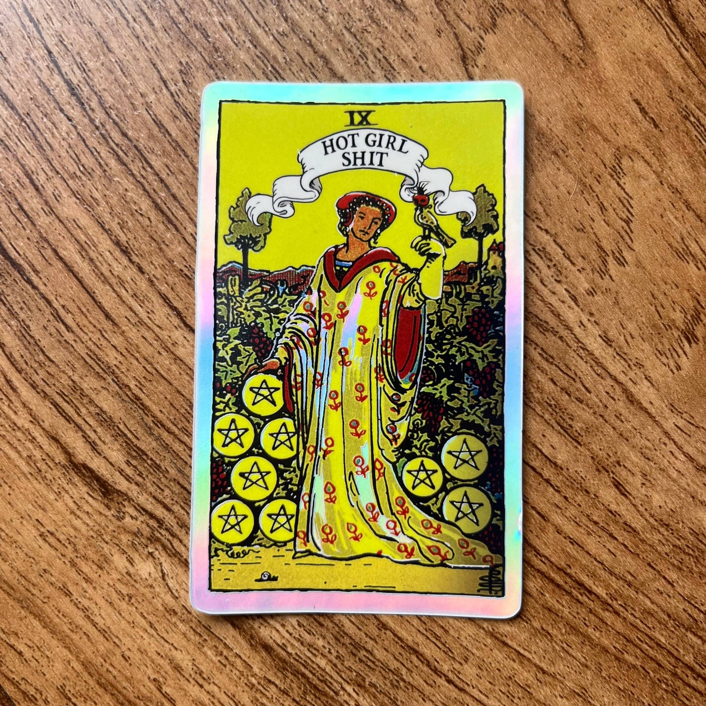 9 of Pentacles Tarot Sticker