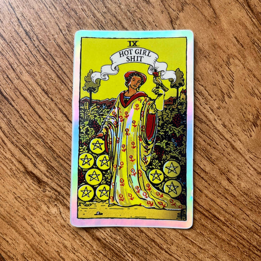 9 of Pentacles Tarot Sticker
