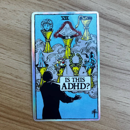 7 of Cups Holographic Tarot Sticker
