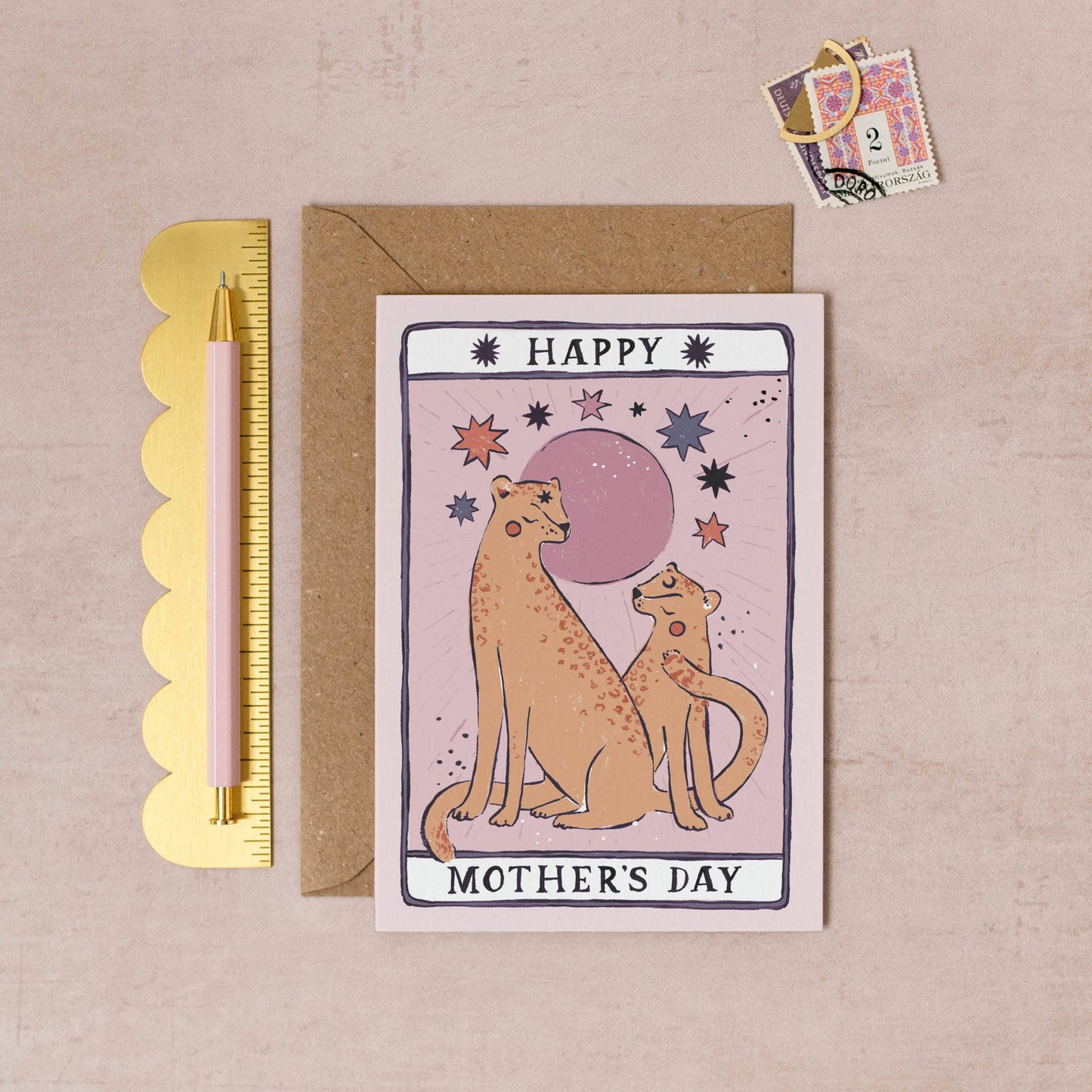 Tarot Leopard Card | Mother's Day Card | Mum Cards