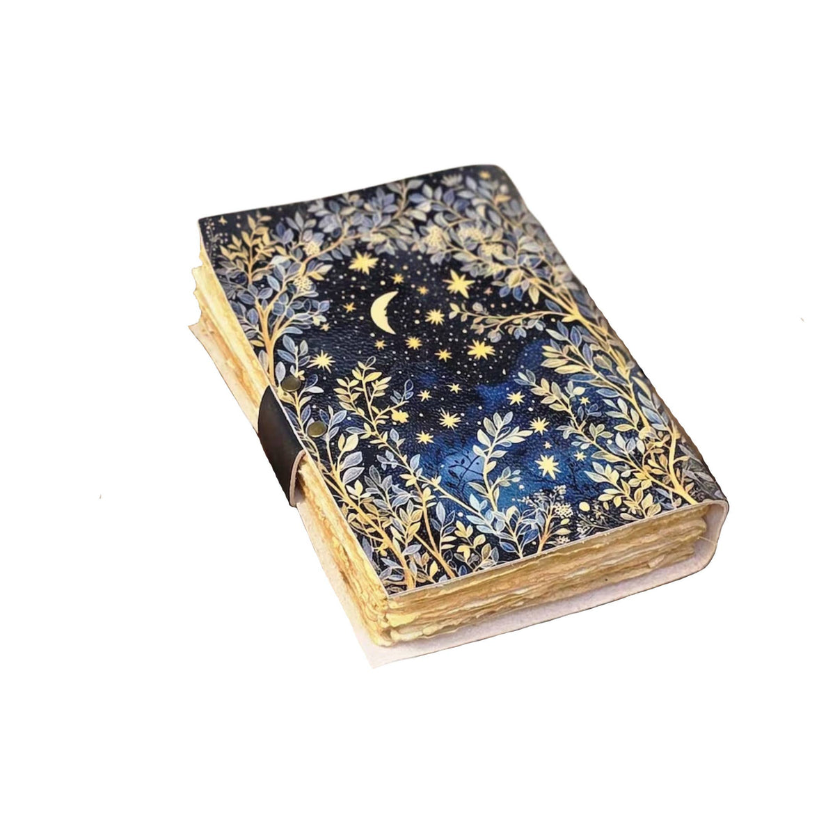Night Flowers Leather Journal