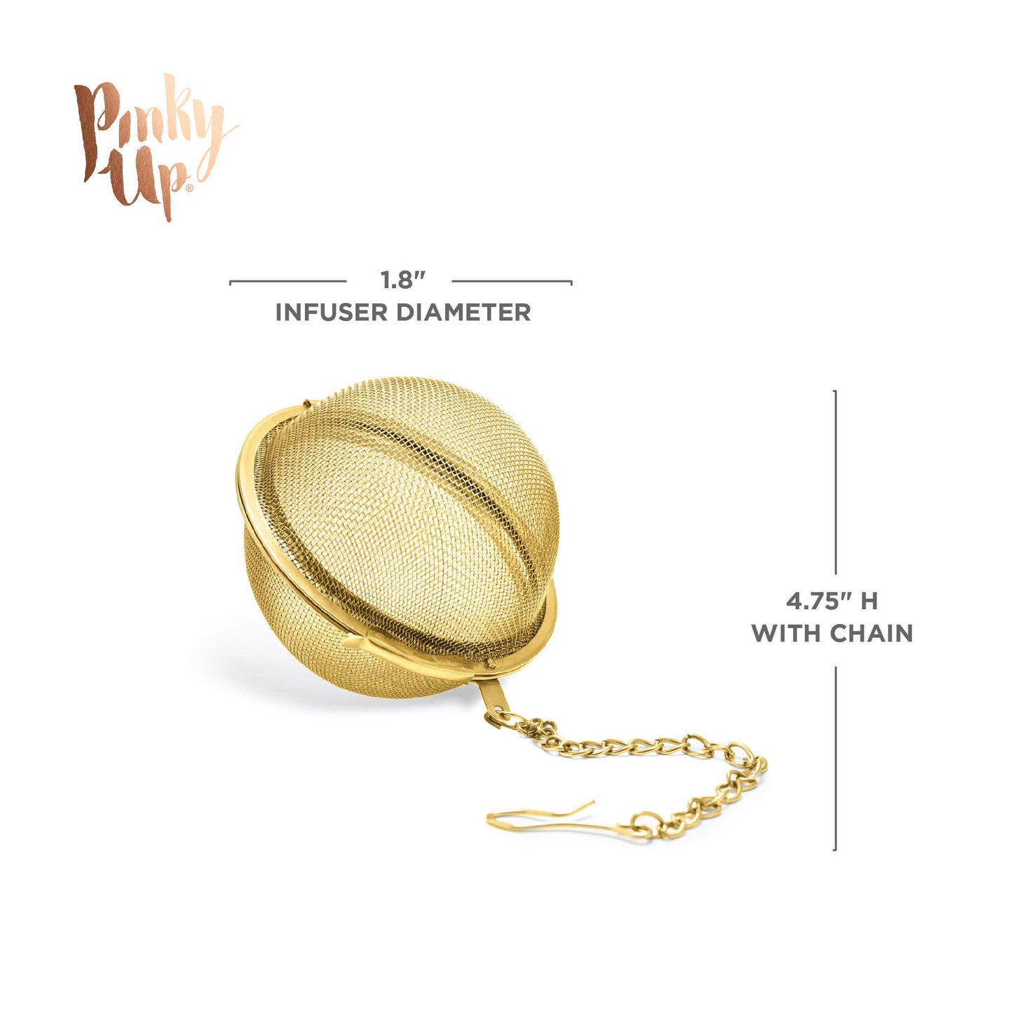 Gold Plated Stainless Steel Tea Infuser Small Mesh Ball