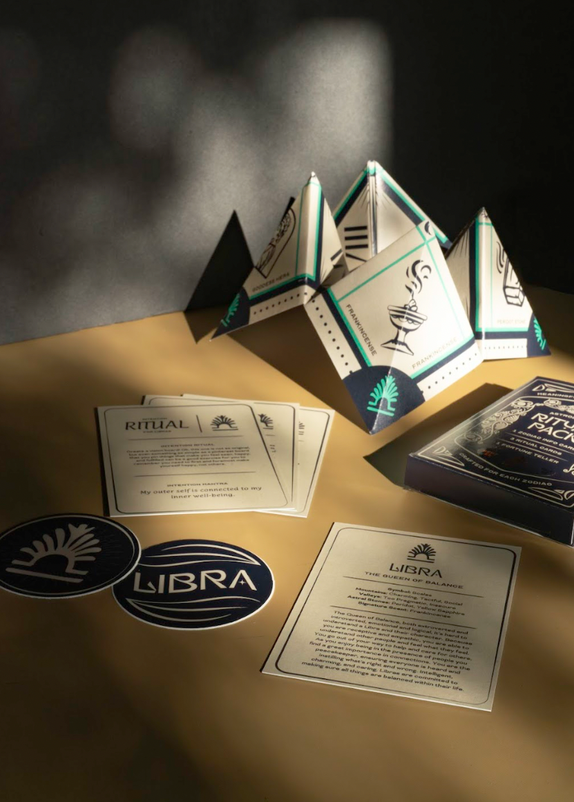 Zodiac Ritual Kit Intention Card Deck + Fortune Teller