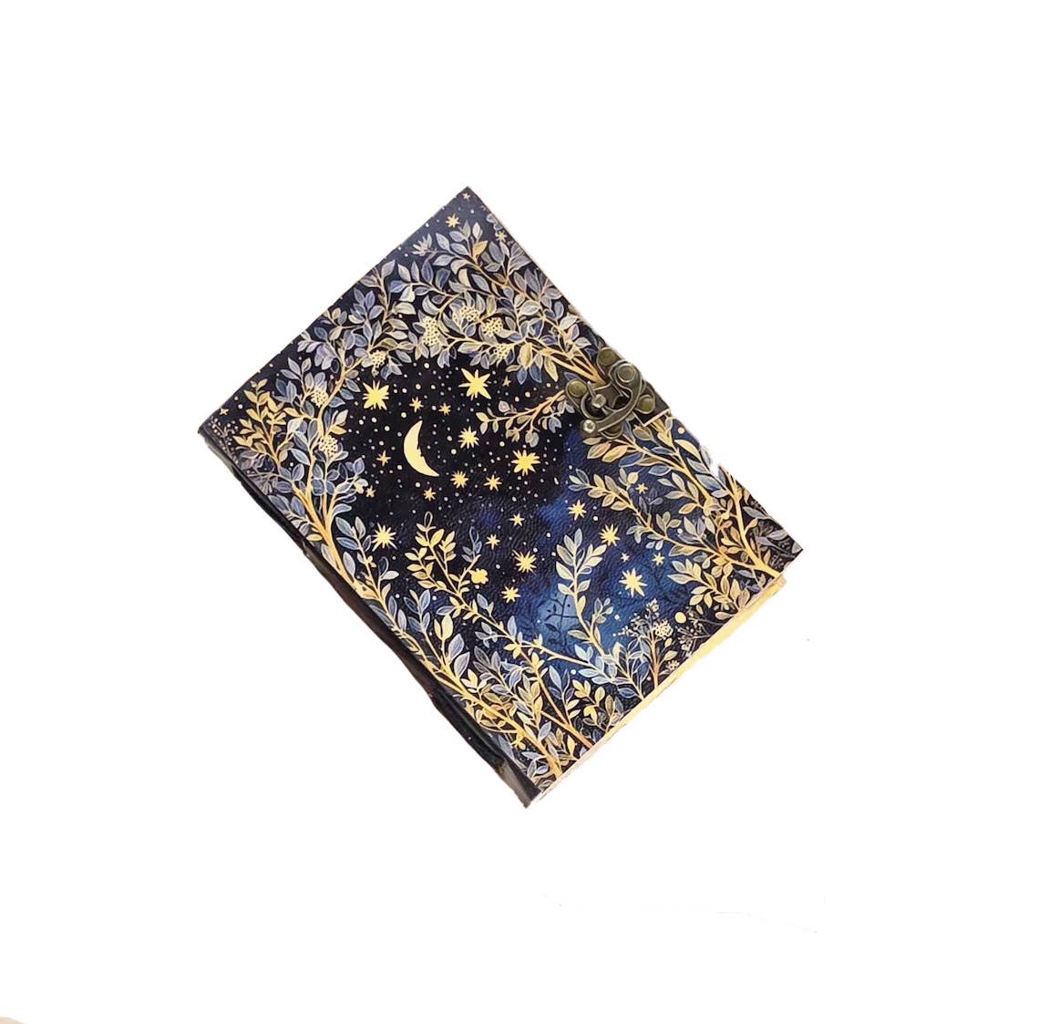Night Flowers Leather Journal