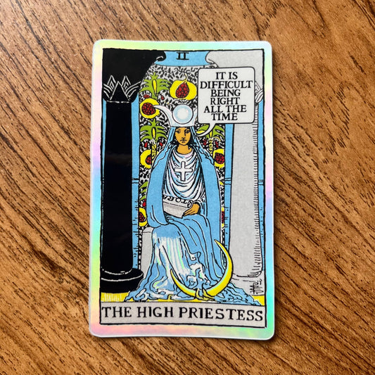 High Priestess Holographic Tarot Sticker