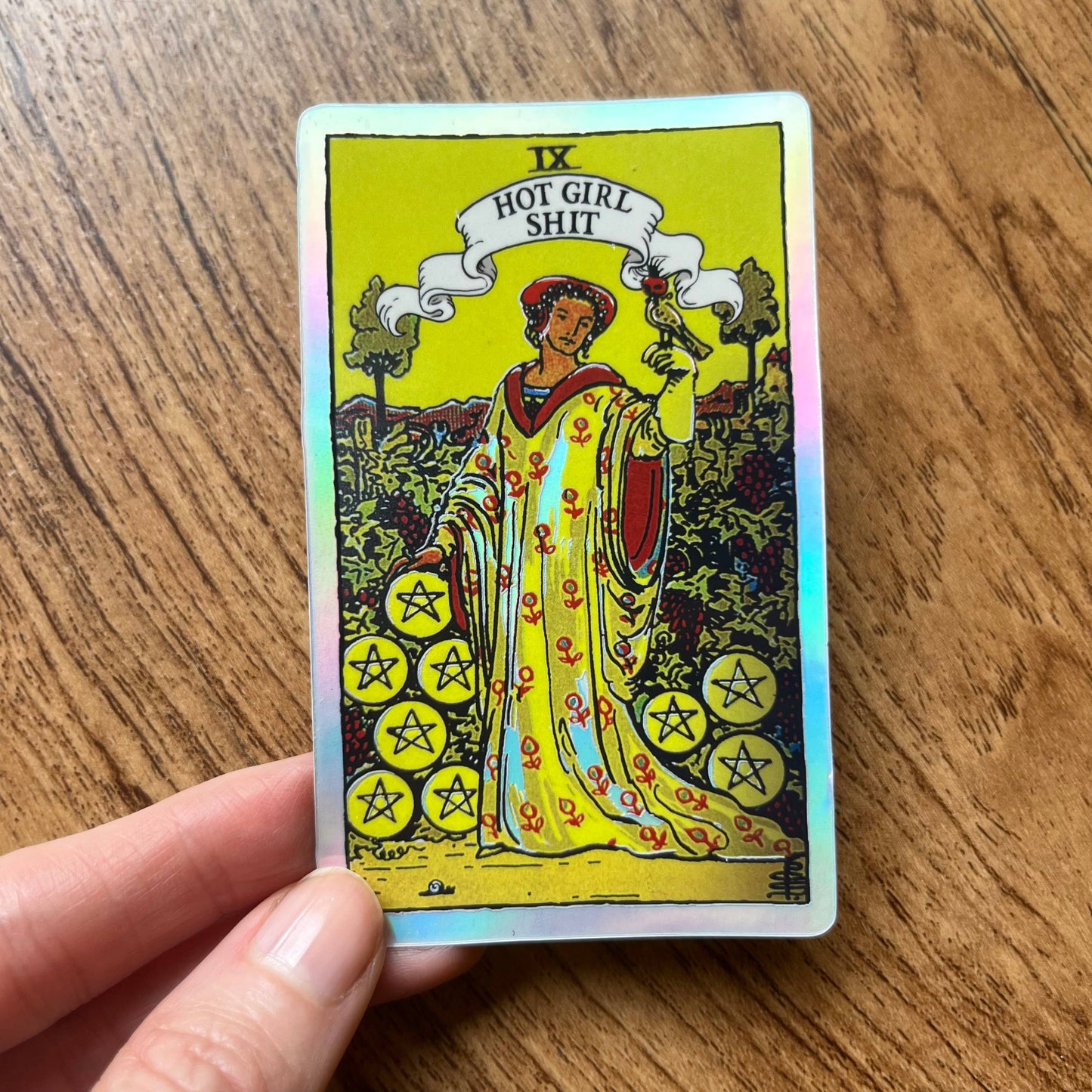 9 of Pentacles Tarot Sticker