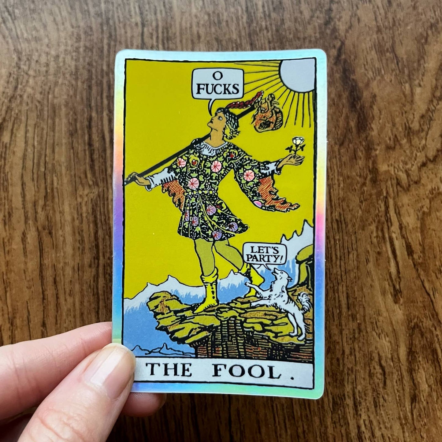 The Fool Holographic Tarot Sticker