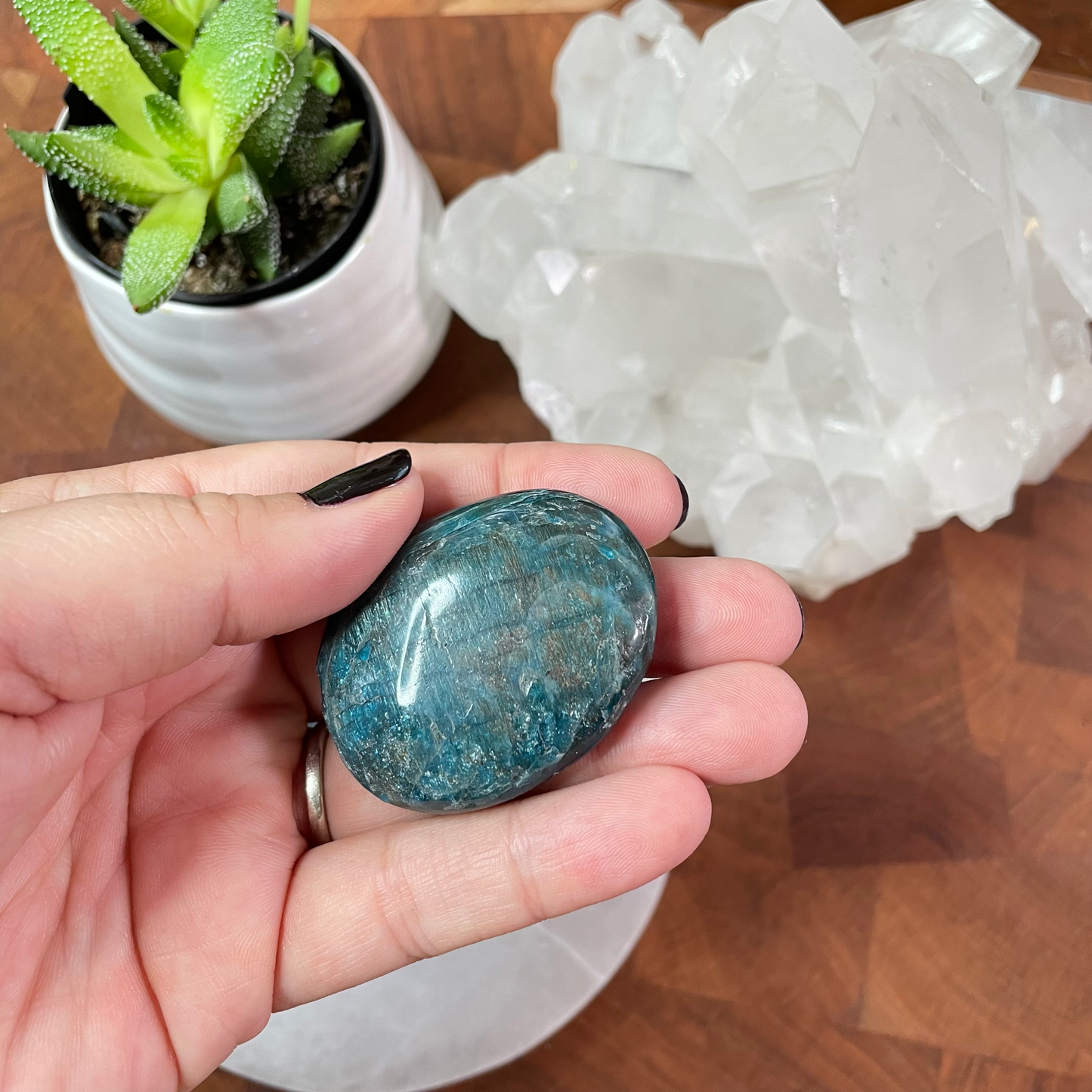 Apatite Palm Stone