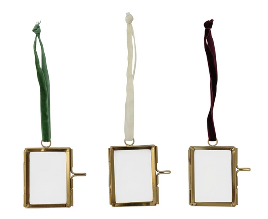 Brass & Glass Photo Frame Ornament