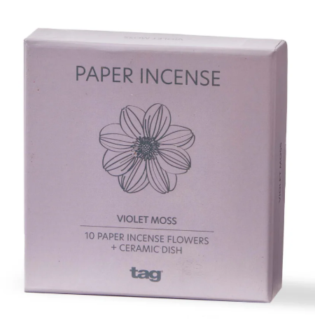 Violet Moss Paper Incense