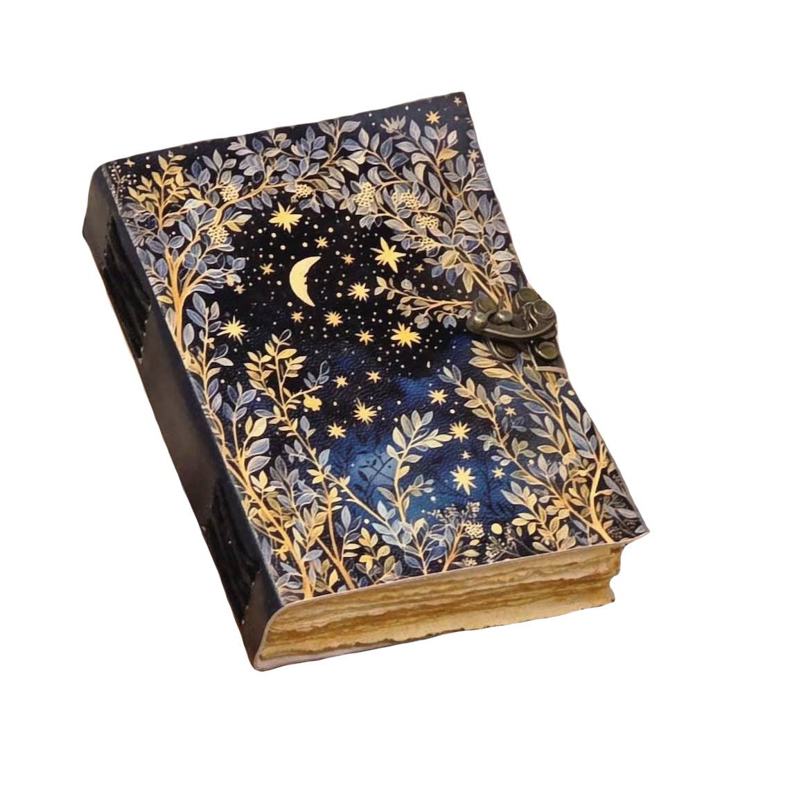Night Flowers Leather Journal