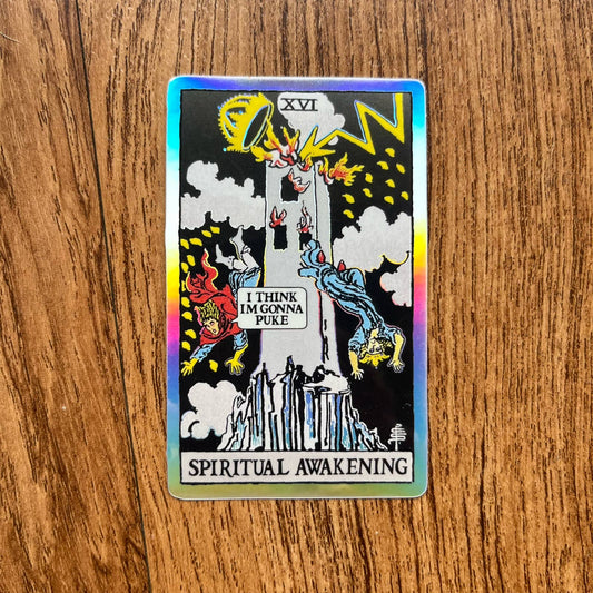 The Tower Holographic Tarot Sticker