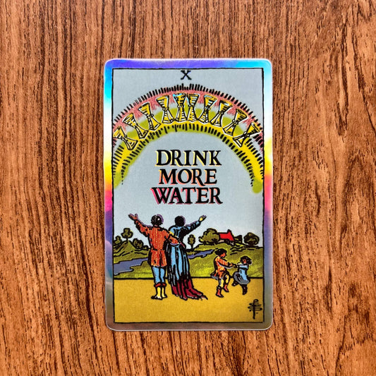 Ten of Cups Holographic Tarot Sticker
