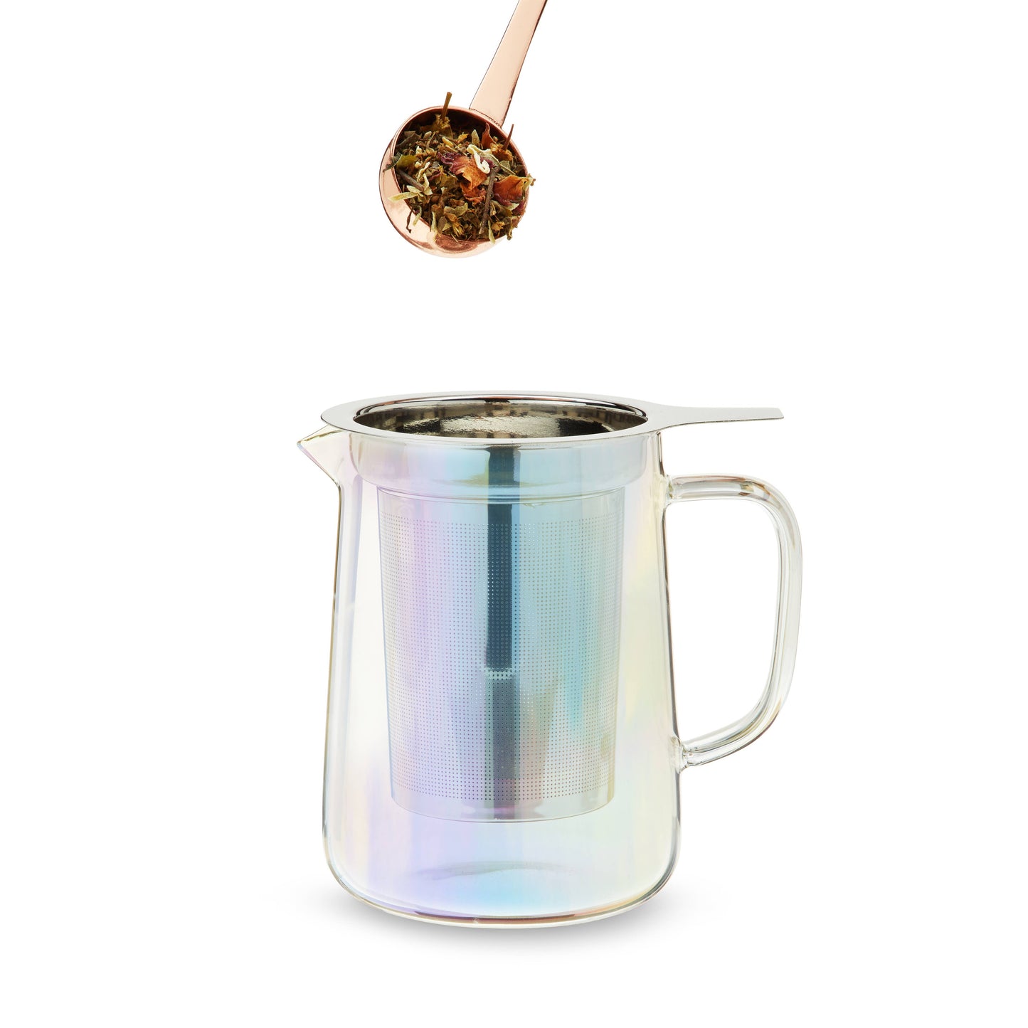 Chas™ Iridescent Glass Teapot w/ Infuser