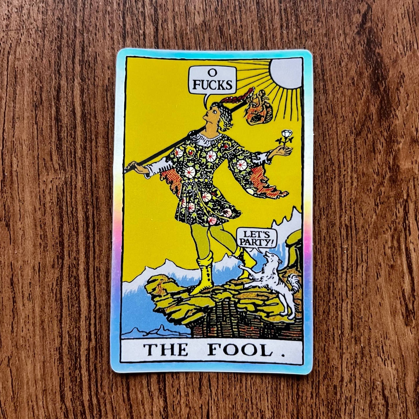 The Fool Holographic Tarot Sticker