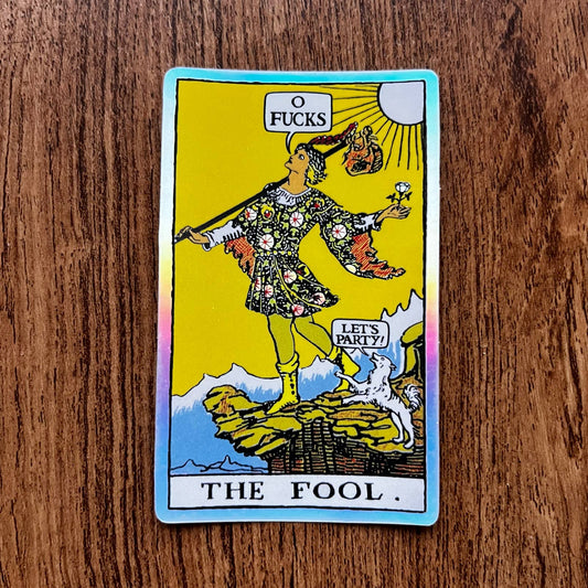The Fool Holographic Tarot Sticker
