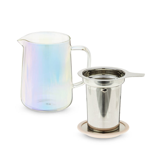 Chas™ Iridescent Glass Teapot w/ Infuser