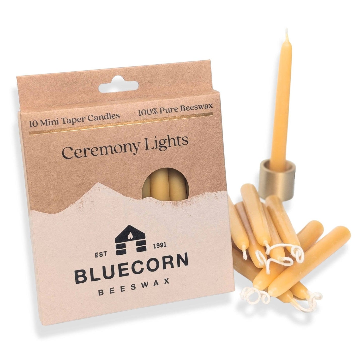 Mini Beeswax Taper Candles