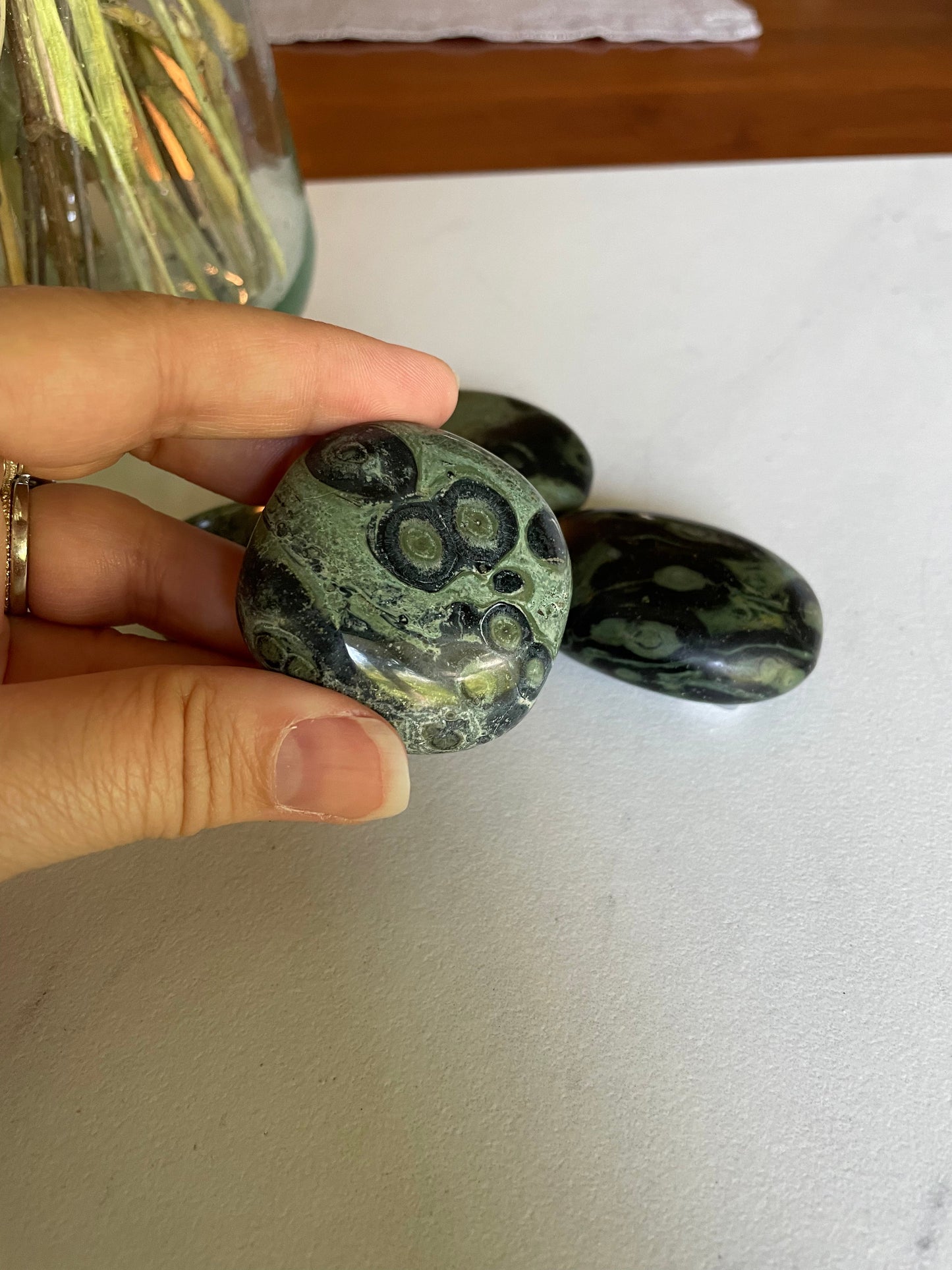 Kambaba Jasper Palm Stones