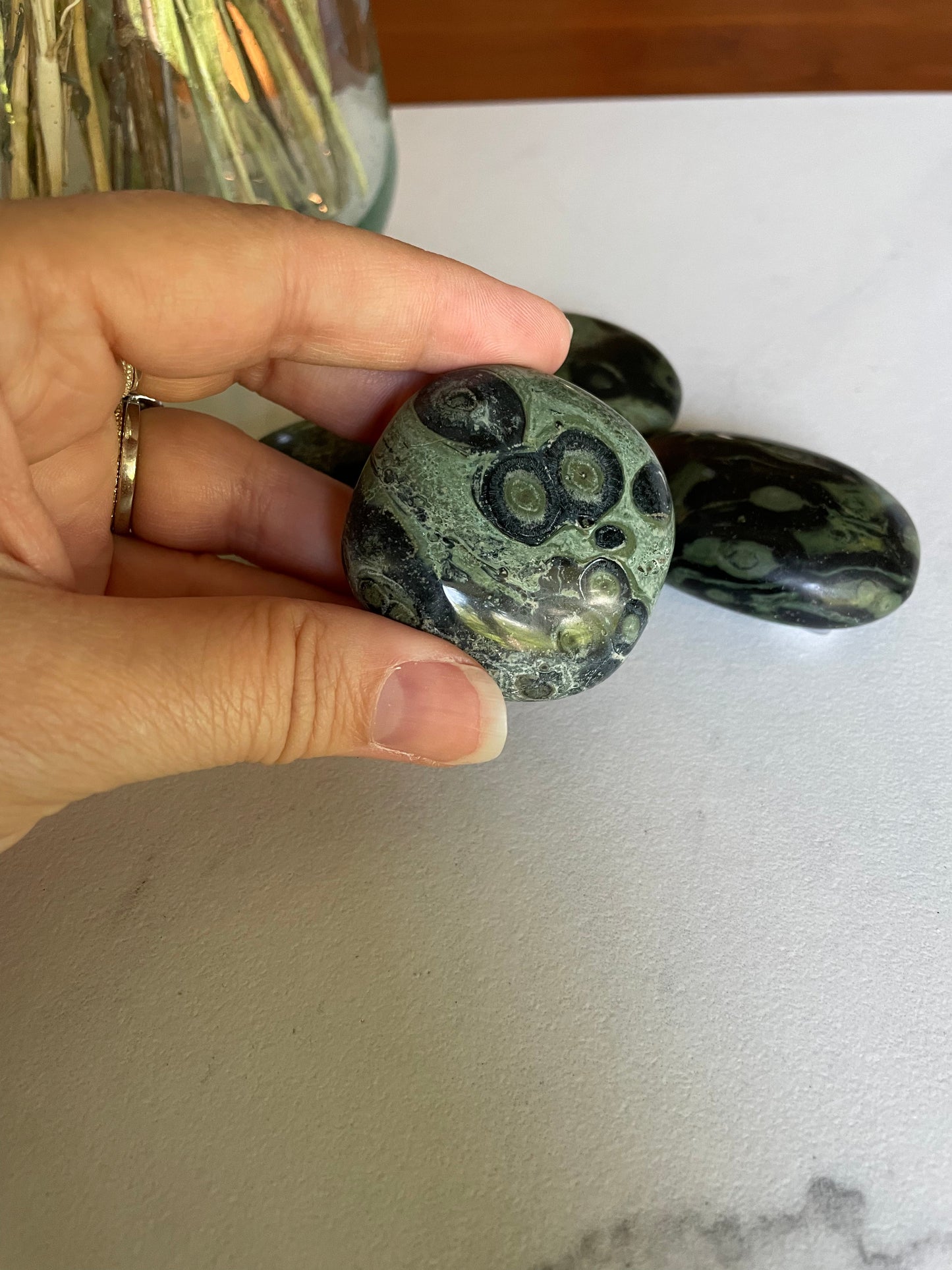 Kambaba Jasper Palm Stones