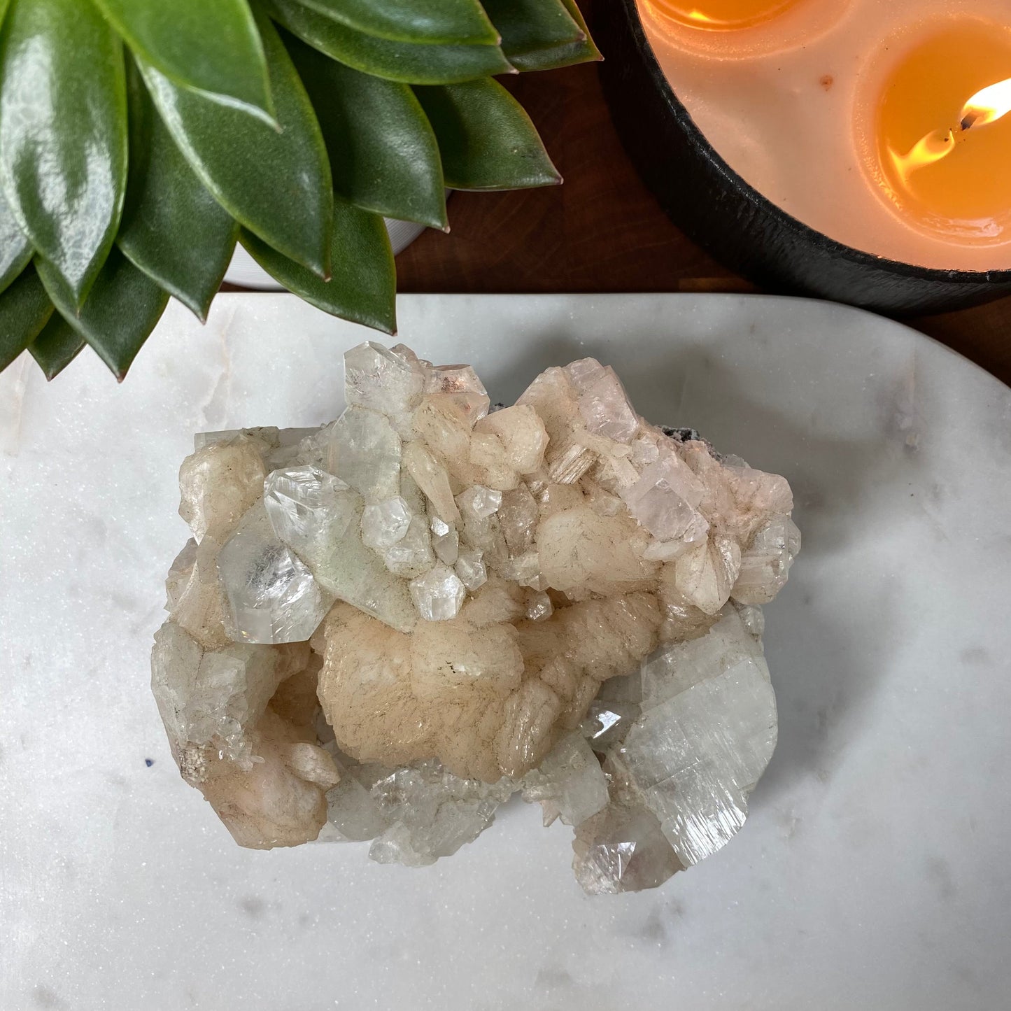 Apophyllite and Stillbite cluster #56