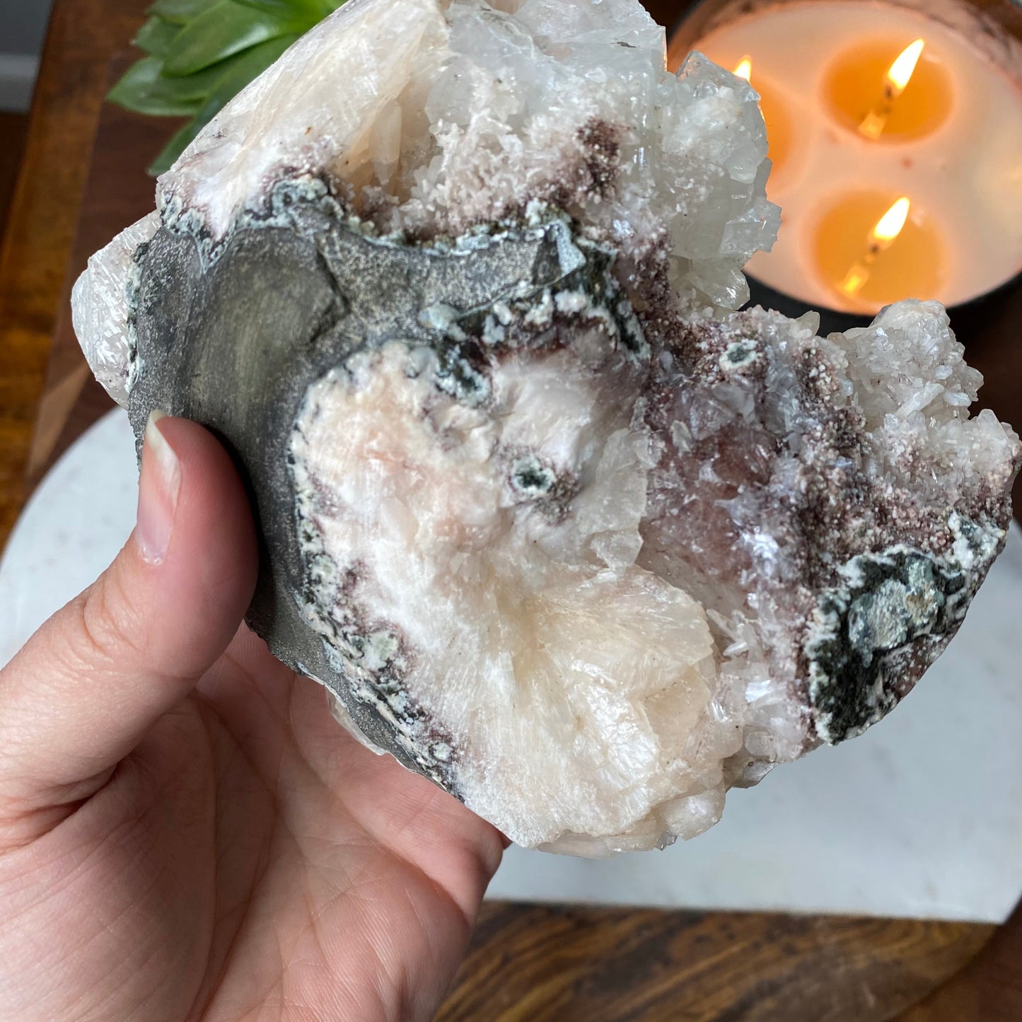 Apophyllite and Stillbite cluster #56