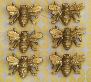 Single Pewter Bee Magnet
