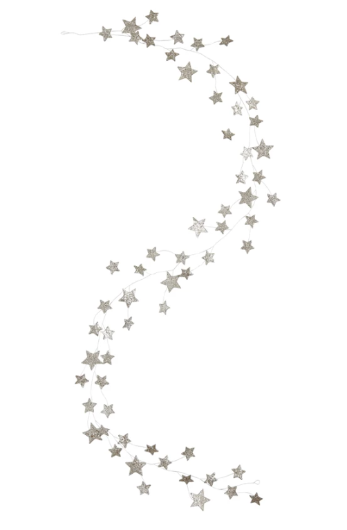Star Shaped Garland with Glitter